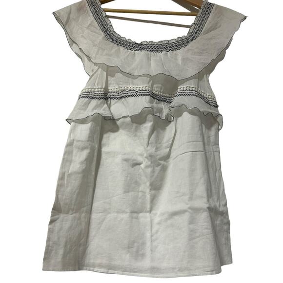 Kisuii Bohemian Tiered Off Shoulder Cotton Mini Dress cottagecore beachwear - Picture 4 of 10